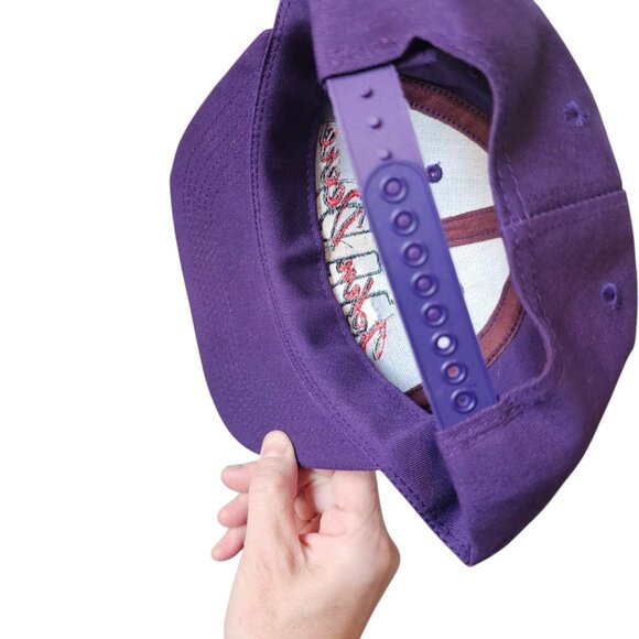 VTG 90s John Deere Hat‎ Snapback Spell Out Logo Purple K Products Made In USA - Picture 7 of 10